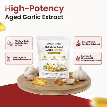 Aged Garlic Extract - 7500mg Odorless Softgels